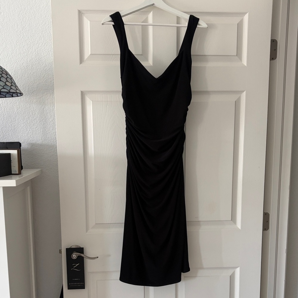 Laundry by Shelli Segal Black Sleeveless Ruched Women’s Dress size 12